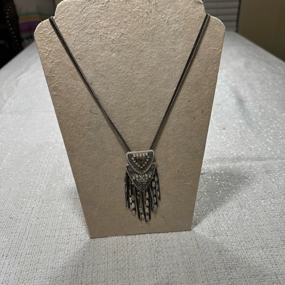 Stella & Dot Silver Statement Necklace